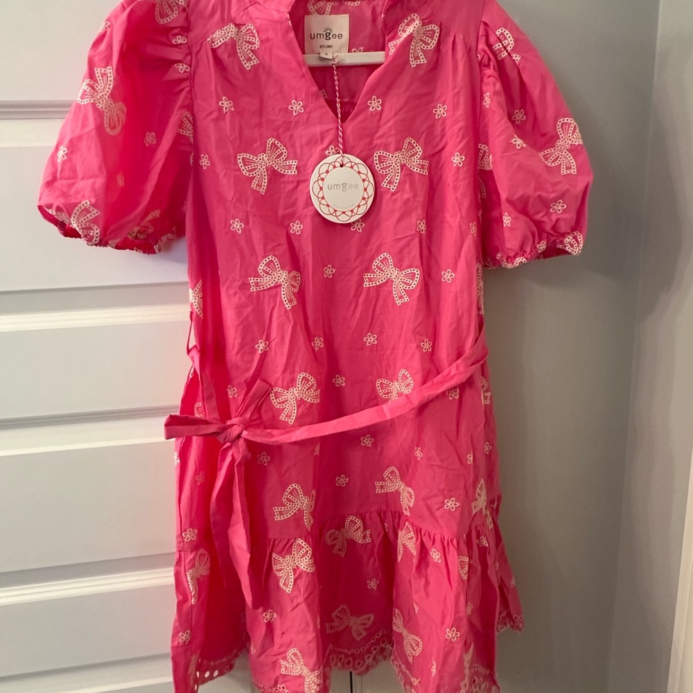 Umgee Bright Pink women’s Dress with Bow Details